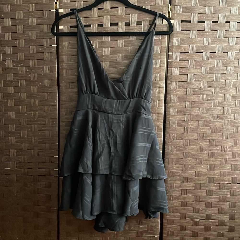 Black Cross Mini Dress